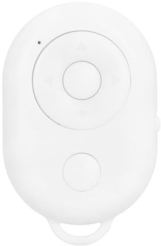 Scrollende Fernbedienung für TikTok, Bluetooth Seitenwender für Novel App, Kabellose Telefon Fernbedienung, Selfie Taste für Foto und Video (White)