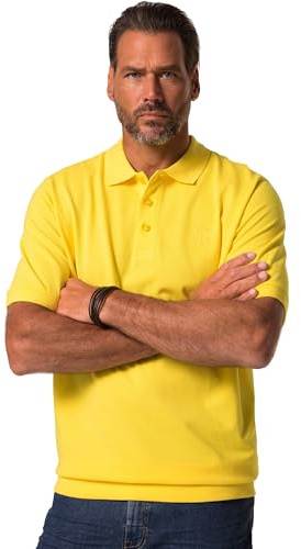 JP 1880 Herren große Größen Übergrößen Menswear L-8XL JP1880 Poloshirt, Bauchfit, Basic, Halbarm, Piqué, XXL bis 10XL gelb 7XL 712617607-7XL