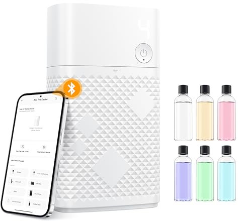 Difusor de Aceites Esenciales Nimin – Inteligente, Controlado por App, Ultra-Silencioso, Sin Agua, 6 Aceites, Montaje en Pared o Mesa, Ideal para Hogar y Oficina, V06