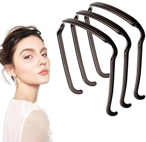 NHQZ 3 Pièces Serre tete femme, Serre Tete Lunette, Bandeau Épais Bouclés, Serre Tete Lunette de Solei