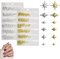 750 PCS Star Nail Charms Diverse Styles Shiny Color Silver and Gold Nail Charms Exquisite Design Fashionable Not Easy to Break Nail Gems and Charms for Women Girls Nail Design DIY Crafts