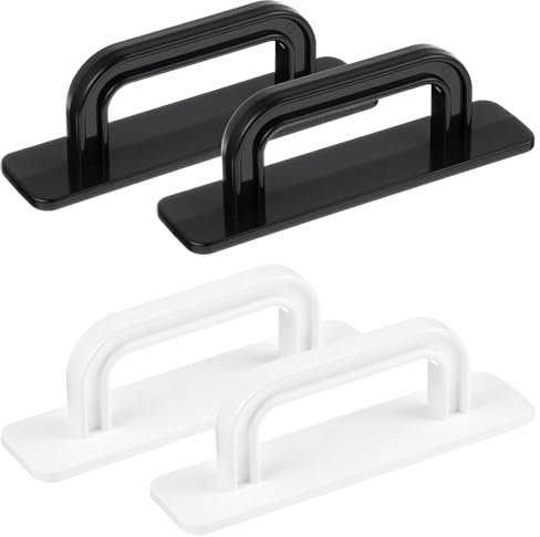 Ymapinc 4 Pack Self Adhesive Handles, Handles for Cupboards & Drawers Stick on Drawer Pulls, Drawer Push Pull Handle Helper with Adhesive Door Handle for Kitchen Cabinet Window Sliding Closet