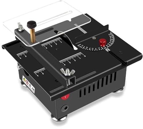 MESCXTY Mini Multi Function Table Saw, Portable Desktop Small Table Saw, DIY Mini Table Saw for Wood Cutting, Seven-Pole Speed Regulation, 100w Motor Power, 5/7/ 11/14/ 16 Set