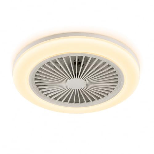 Plafoniera 60W LED con Ventilatore da Soffitto Dimmerabile con Telecomando