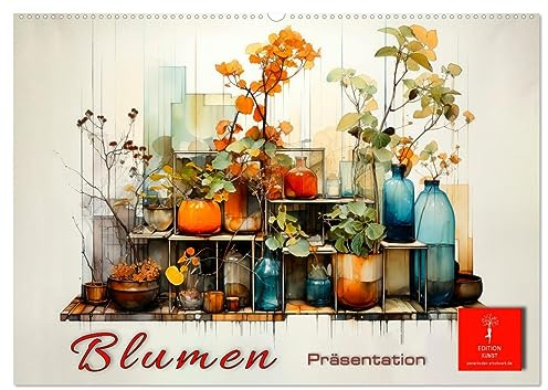 Blumen Präsentation (Wandkalender 2026 DIN A2 quer), CALVENDO Monatskalender: Blumen Präsentation - bezaubernde Blumen, künstlerisch gestaltet. (CALVENDO Natur)