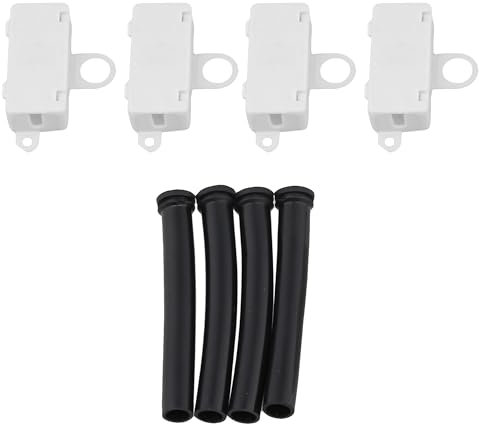 Beige Câble en plastique Mini Boîte de dérivation avec fil noir manches Lot de 4, beige