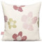 SeGaTeX home fashion 1 Kissenhülle Bajani | Rosé mit Bordeaux-Grün-Rosa Blumendesign | passend zu Reihband- oder Ösenschal Bajani 40 x 40cm