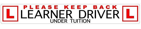 Driving Instructor Magnet Magnetic Learner Driver Under Tuition Please Keep Back L Plates VOSA DVLA Driving Lessons Test