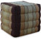 livasia Würfelkissen quadratisch - 40x40x40cm - Sitzhocker mit organischem Kapok, Sitzpouf, Lagerungswürfel viereckig, Bodenkissen Hocker Fußbank Fußhocker handgefertigt (Braun)