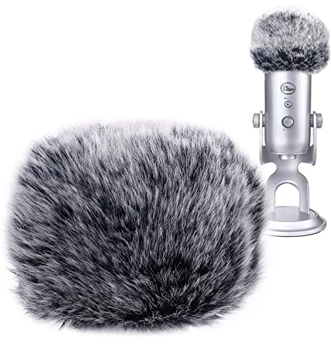 YOUSHARES Yeti Windschutz - Yeti Furry Pop Filter Muff - Fell Pop-Schutz für Blue Yeti USB Mic, Windscreen Yeti Pro USB Microphone Kondensator Mikrofon