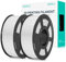 SUNLU PLA+ Filament 1.75mm 2KG, PLA Plus 3D Drucker Filament, Stärker belastbar, Neatly Wound,2 Spool 3D Druck PLA+ Filament, Maßgenauigkeit +/- 0.02mm, Weiß+Weiß