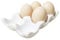 Bealuffe Portauova in Ceramica, Vassoio per 6 Uova, Contenitore in Porcellana per Frigorifero e Piano Cucina, Base Antiscivolo