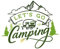 Samunshi® Let's Go Camping Schriftzug Aufkleber Sticker Autoaufkleber Scheibenaufkleber Motorradaufkleber - 10x8,3cm grün