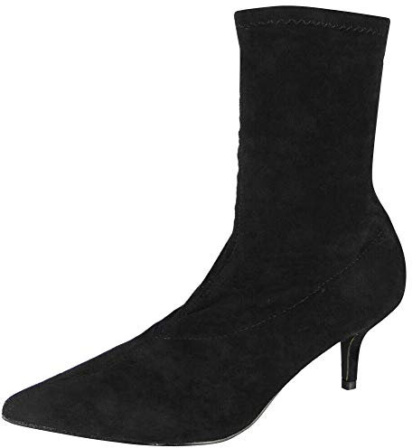 LoudLook Ladies Ankle Boots Womens Mid Kitten Heel Pointed Toe New Comfy Sock Shoes Size 5