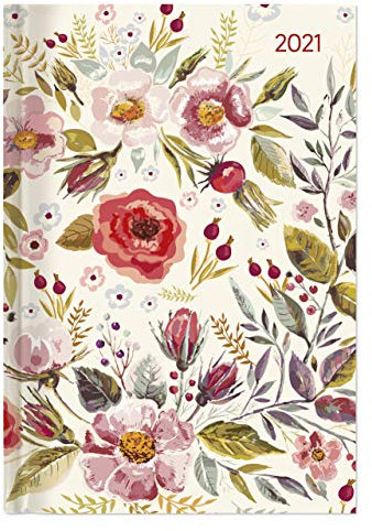 Buchkalender Style Flower Field 2021 - Büro-Kalender A5 - Cheftimer - 1 Tag 1 Seite - 352 Seiten - Blume - Alpha Edition: Büro-Kalender A5 - 1 Tag 1 Seite - Blume