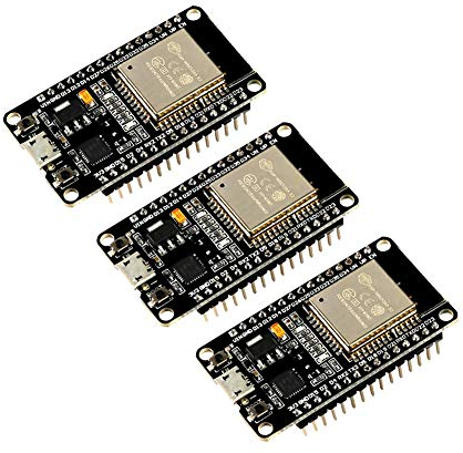 3 pack ESP32 ESP-32S Development Board 2.4 GHz Dual Core WLAN WiFi + Bluetooth 2-In-1 Microcontroller ESP-WROOM-32 Chip CP2102 for Arduino (3PCS)