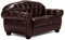 Woodkings® Chesterfield Hereford Sofa 2-Sitzer Echtleder antik braun Couch Bürosofa Polstermöbel 2er antik Unikat Herrenzimmer englisches Ledersofa Stilsofa Clubsofa