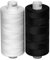 COATS - Stärke 120 - Universal Nähgarn - 2 x 1000Y - Nähmaschinengarn (Schwarz & Weiss)