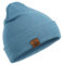 Wmcaps Classics Mütze Herren Damen, Unisex Wintermütze Beanie Leatherpatch Strickmütze, One Size, Geschenke für Männer Frauen (Blau)