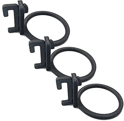 ULROAD 3 Stück Halterung Ring Haken für IKEA Skadis Lochwand I SKadis Zubehör Halter Lochplatte für Werkzeug I zangen I scheren I etc