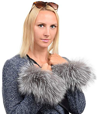 FOX FASHION Pelzmanschetten aus Fuchsfell Pulswärmer Armstulpen Pelz Fuchs Fell Stulpen Manschetten Fellstulpen Echpelz Echtfell Echt