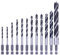 NordWolf 12-Piece Brad Point Wood Drill Bit Set for Carpenter Woodworking, Double Flutes Design with 1/4 Hex Shank, SAE Sizes 1/8 to 1/2