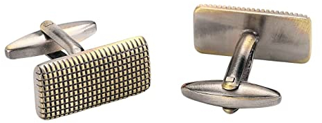 Homxi Personalisierte Manschettenknöpfe Herren,Rechteckig Manschettenknöpfe Edelstahl Manschettenknöpfe Personalisiert Silber
