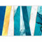 murando - Papier peint panoramique artistique 450x315 cm - Revêtement mural décoration salon - Design moderne - Bleu turquoise vert - Chambre abstraction rayures rayures marbre or f-A-10041-a-c