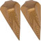 KOVA® 2X Spaltgranate ca.1,6kg Hochwertiger Spaltkeil Keil-Kreuzform Spezialstahl für Holzspaltung Holz Spaltaxt Spalthammer Holzspalter Spaltwerkzeug Drehspaltkeil Drehkeil Fällkeil, Gold