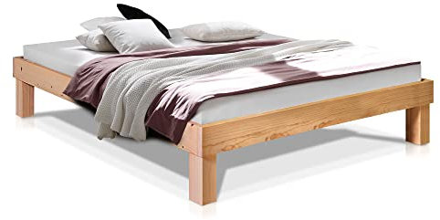 moebel-eins Pumba Massivholzbett ohne Kopfteil, Material Massivholz, Fichte