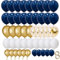 70 Stück Luftballons - Metallic Gold, Blau & Weiß - Helium & Latex Ballons - Konfetti Ballons für Geburtstag, Hochzeit & Babyparty - Party Dekoration