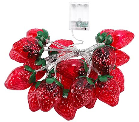 Fruit String Light, Battery Powered Indoor Outdoor Lighting Lamp, Strawberry Fairy Lights for Garden/Yard/Home/Party/Christmas Tree Decorations(Strawberry,size:3m/118.11in)