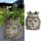 Cepewa Pot de fleurs tête de lion - Terracotta - 18,5 x 20,5 x 21 cm - Gris - 1 pot de fleurs - Motif lion - H21 cm