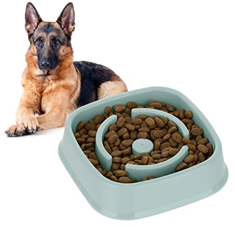 Relaxdays Slow Feeder Bowl, Blue, 800ml