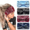 AIZIYIN Damen Stirnbänder Breites Elastisches Boho Leopardenprint Haarschmuck Yoga Sport Haarstirnband Mehrfarbig 4er Pack (P4Cash6)
