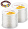 Elastische Stretchschnur, 2 Rollen 1.5 mm Transparent Schmuckfaden, Elastisch Schmuckfaden, Perlenkordel für Armband, Gummibänder Nylonfaden für Perlenschmuck Armbänder Bastelarbeit(200 Meter)