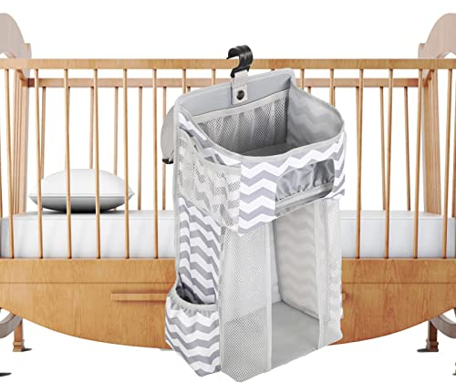 Fulenyi Hängender Windel-Caddy-Organizer,Hängender Windel-Organizer für Wickeltisch - Hängende Babywindelaufbewahrung für Kinderbett und Wickeltisch
