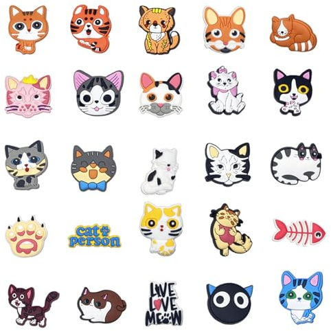 Canzoon Schuh Charms 25 Stück Cartoon Schuh Dekoration PVC Shoe Charms Schuhschmuck Schuhanstecker Geschenke für Erwachsene, Jungen und Mädchen