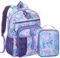 VASCHY Schulrucksack Teenager Mädchen Set 2 in 1 mit Kühltasche, Rucksack Kinder Schulranzen mit Brustgurt Reflektierend für Grundschule/Mittelschule/Oberschule,Mehrfarbig
