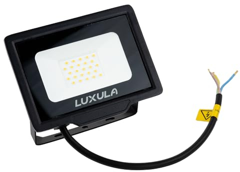LUXULA LED Strahler Außen 20W 2000lm, 3000K Warmweiß, IP65, Schwarz | IP65 wasserdicht, Außenstrahler, Fluter, Scheinwerfer, LED Außenbeleuchtung für Garten, Einfahrt, Garage und Terrasse