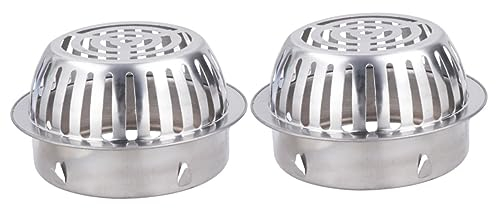 OSALADI 2st Balkon Erdschluss Metallsieb Regenrinne Bodenablauf Aus Metall Badfilter Kuppelbodenablaufabdeckung Balkon Entwässerungsboden Dach Filterboden Abzugshaube Verhinderer Draussen