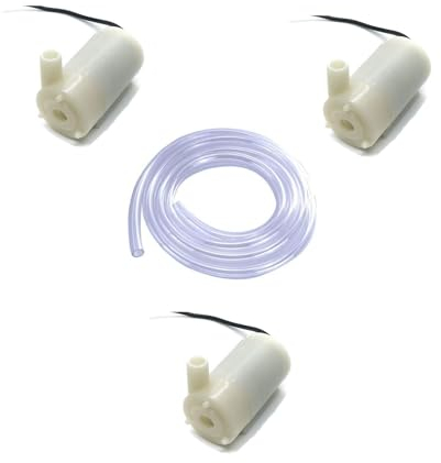 zalati Mini Pompa Acqua 3 Pezzi DC 3V-5V Pompa Sommergibile Micro Motore Pompa con Tubo Acqua in PVC da 5M per Acquario Giardino Irrigazione Piante Fiori