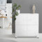 ML-Design Aktenschrank, 75x40x80,5 cm, Weiß, aus Stahl, Freistehender Büroschrank 4 Beinen, Metallspind 4 Türen, 2 Innenfächer, Industrial, Lagerschrank Stahlschrank Metallschrank Aufbewahrungsschrank