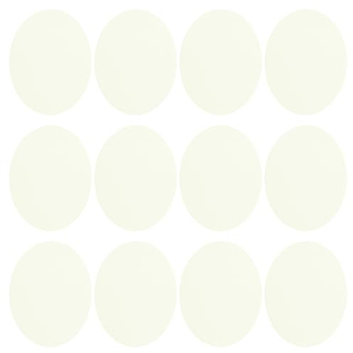 PATIKIL Iron-on Patches, 12 Pack Velvet Elbow Knee Patches Oval Repair Patches Kit for Clothing Sweater Pants Shirts Jackets Mending and Decorating, Cream