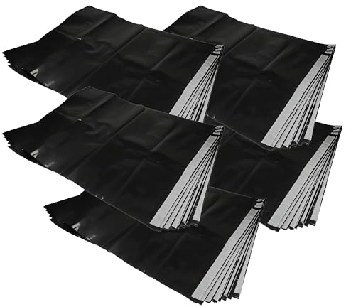 vhbw 50x Sacs compatible avec Bosch GAS 1200 L, 35 L AFC, 35 M AFC, 35 L SFC+ aspirateur - plastique, 9,2cm x 7,05cm noir