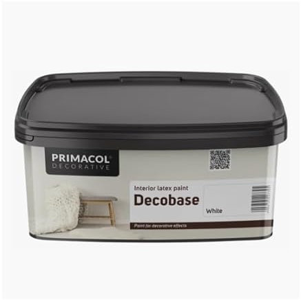 TRANS - PAL Primacol Silver Sand Textured Interior Feature Wall Paint, 1L, Decorative. Decobase of your Choice (Decobase Paint D00 White 1L)