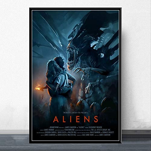 IGHSNZUH Jigsaw Puzzles 1000 Pieces Assempicture Alien Movie Series Classic Horror Film Art Silk for Adults Children Games Educational Toys