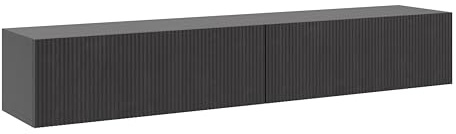 Selsey TV Schrank Board Sideboard Fernsehtisch Fernsehschrank 175 cm Hängend Portland Esche Schwarz Nolie