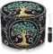 LHOEST Grinder Effriteuse, Grinder metal pour moulin a sel epices poivre, Grand broyeur 6,1 cm avec grattoir et brosse en plastique (Motif d'arbre)