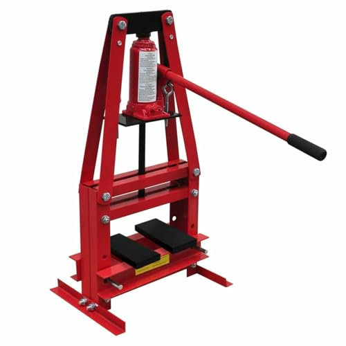 Brokky 6-ton Hydraulic Heavy Duty Floor Shop Press-Motorbike Lift,Stand Lift Jack,Heavy Duty Steel Motorcycle Repair Deck,Adjustable Height for Terrain Vehicle,Motorbike Repair